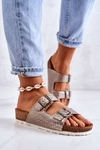 Damskie Klapki Wsuwane Inblu NM000027 Srebrne