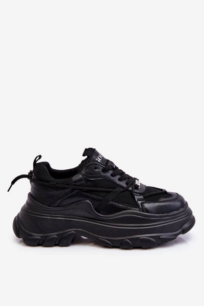 Buty Sportowe Na Masywnej Platformie GOE LL2N4030 Czarne