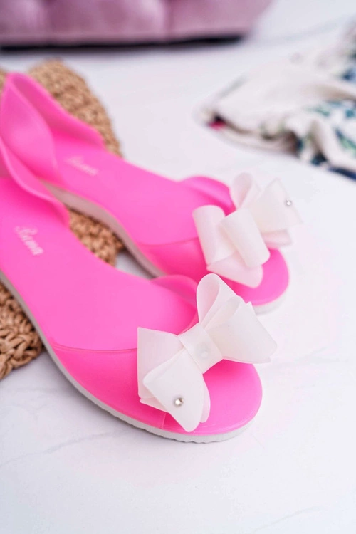 Gumowe Balerinki Meliski Kokardy Różowe Candy
