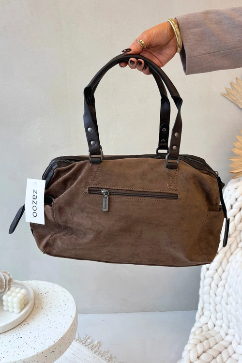 Torebka Z Eko Zamszu Ciemnobeżowa Gressa