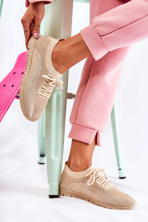 Damskie Wsuwane Sportowe Buty Beżowe Sequro