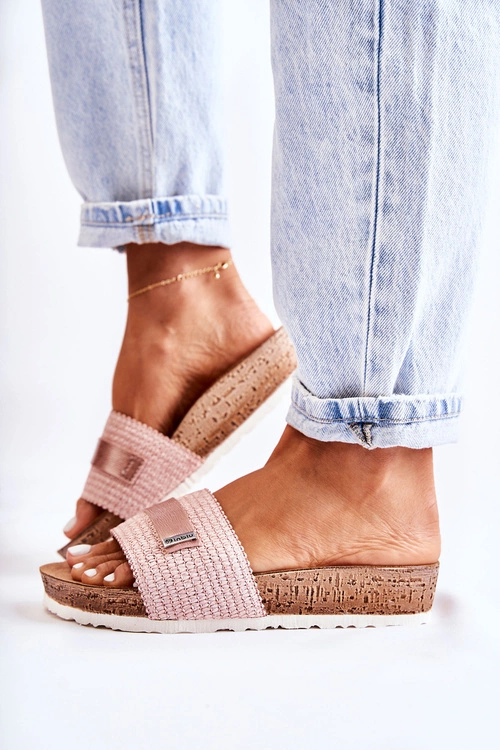 Damskie Klasyczne Klapki Inblu NM000025 Różowe