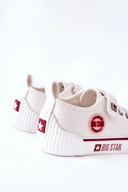 Dziecięce Skórzane Trampki BIG STAR II374040 Białe