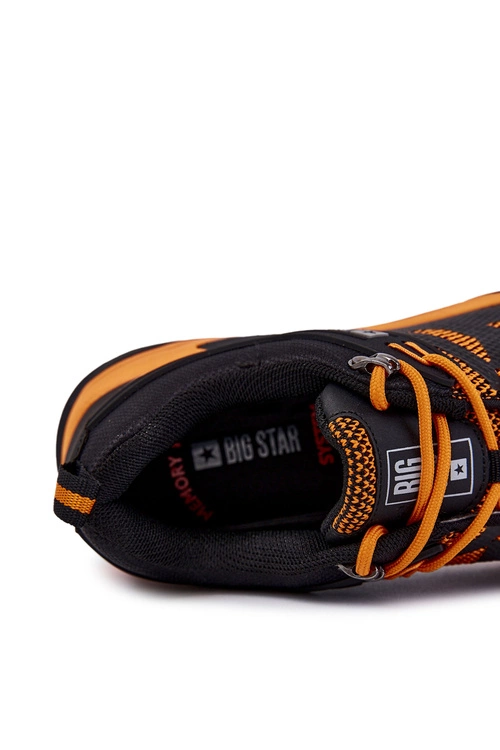 Męskie Buty Sportowe Trapery Memory Foam Big Star KK174107 Pomarańczowe