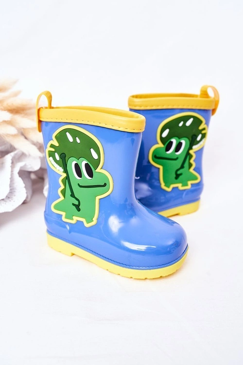 Dziecięce Kalosze Z Krokodylem Niebieskie