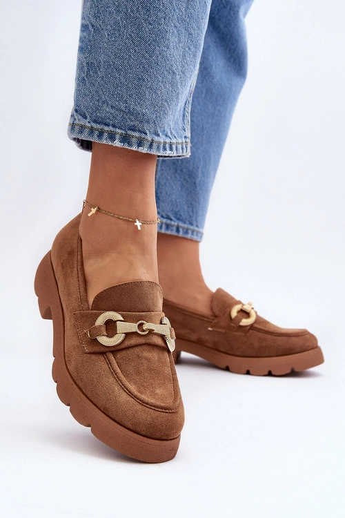 Damskie Mokasyny Z Ozdobą Camel Railenes