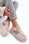 Buty Sportowe Damskie Big Star MM274233 Różowo-Beżowe