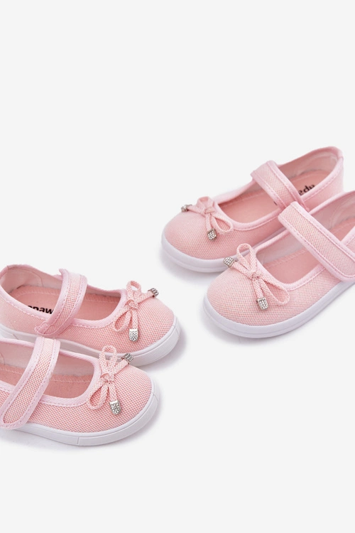 Dziecięce Balerinki Z Kokardką Różowe Amirinas