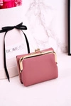 Mały Portfel Damski Zapinany Na Bigiel MILANO Ciemno Różowy