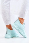 Sportowe Buty Sneakersy Materiałowe Miętowe Nolene