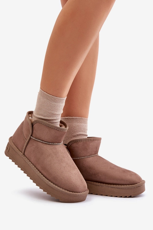 Śniegowce Na Platformie Damskie D.Franklin DFSH370010 Taupe