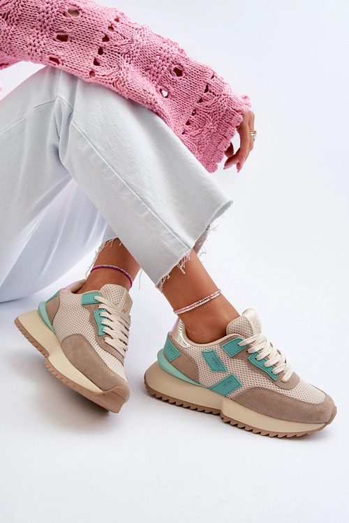 Sneakersy Damskie Big Star NN274973 Beżowe