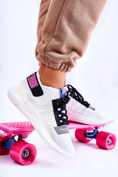 Damskie Wsuwane Sportowe Buty Sneakersy Białe Klayra