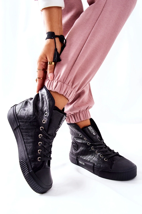 Damskie Ocieplane Trampki BIG STAR II274155 Czarne