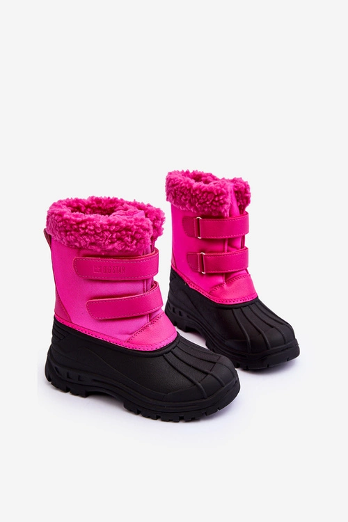 Dziecięce Śniegowce Na Rzepy Big Star Fuksja MM374112