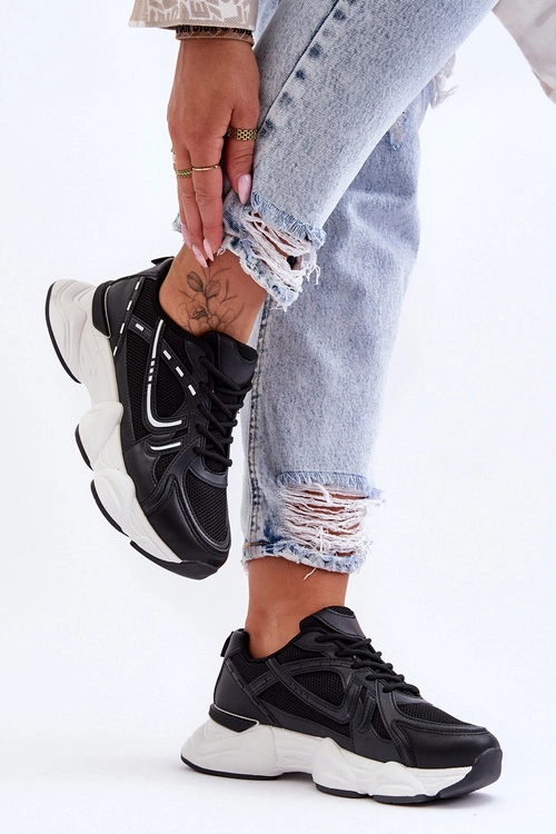 Damskie Buty Sportowe Sneakersy Czarne Feluci