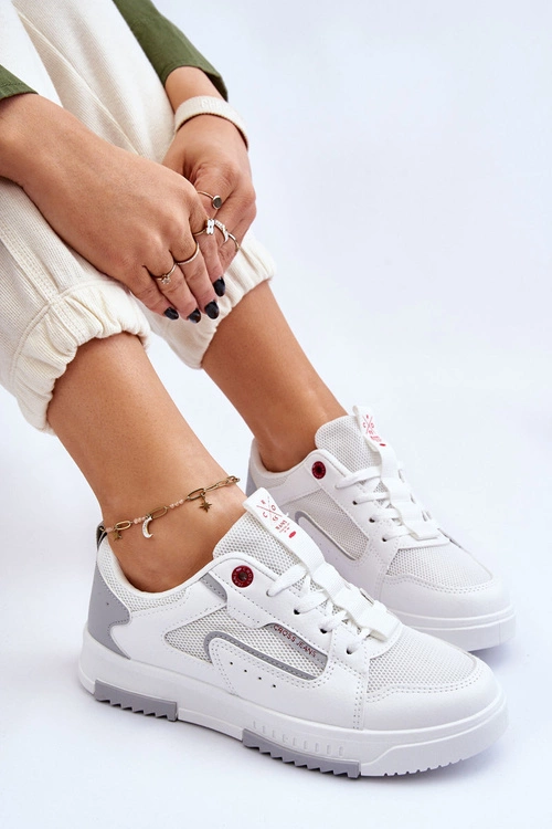 Damskie Niskie Sneakersy Cross Jeans LL2R4011C Białe