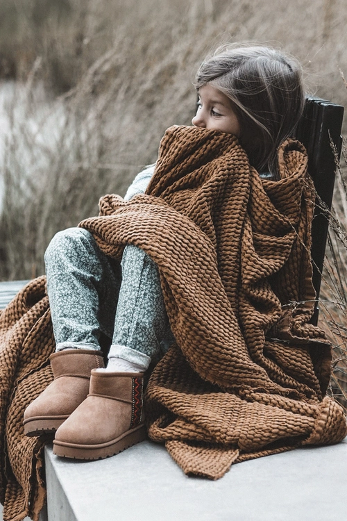 Śniegowce Botki Ocieplane Dziecięce Camel Leonora