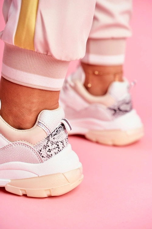 Sportowe Damskie Buty Sneakersy Beżowe Idaise