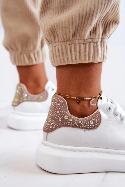 Damskie Buty Sportowe GOE JJ2N4051 Biało-Różowe