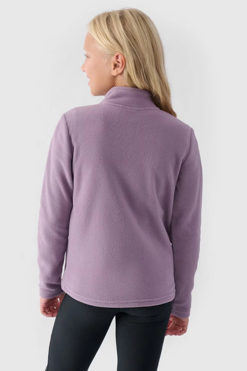 Dziewczęcy Polar Ze Stójką Slim 4F 4FJWMM00TFLEF261-52S Fioletowy