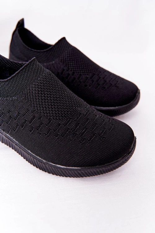 Dziecięce Sportowe Buty Slip-On Czarne School Trip