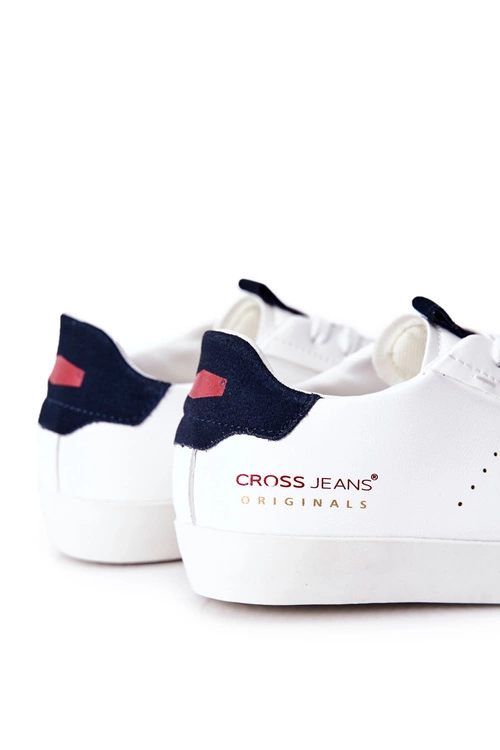 Trampki Męskie Cross Jeans Białe II1R4012C