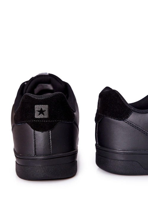 Skórzane Tenisówki Memory Foam Big Star II174169 Czarne