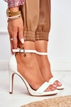 Sandały Damskie Na Szpilce Biały Frenzy