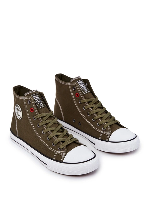 Męskie Wysokie Trampki Big Star JJ174387 Khaki