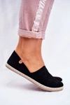 Damskie Welurowe Espadryle Czarne Vulcano