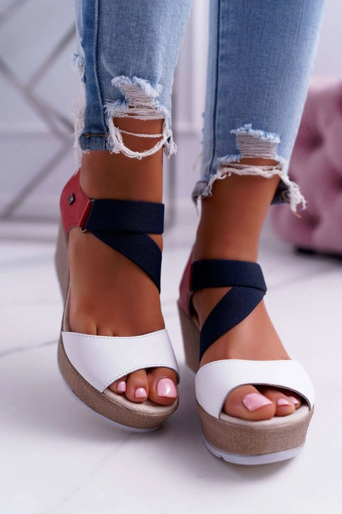 Sandały Damskie Na Koturnie Big Star Wsuwane DD276034