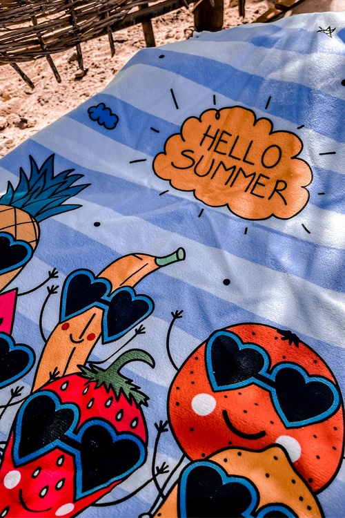 Plecak Torba Ręcznik 3w1 Paski Biało-Niebieskie