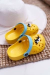 Dziecięce Klapki Domowe Żółte Kroksy z Delfinem