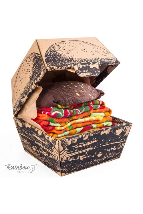 Skarpetki Rainbow Socks Burger Vege 2 Pary