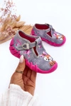 Buty Papcie Befado Wiewiórki 110P467 Szaro-Różowe