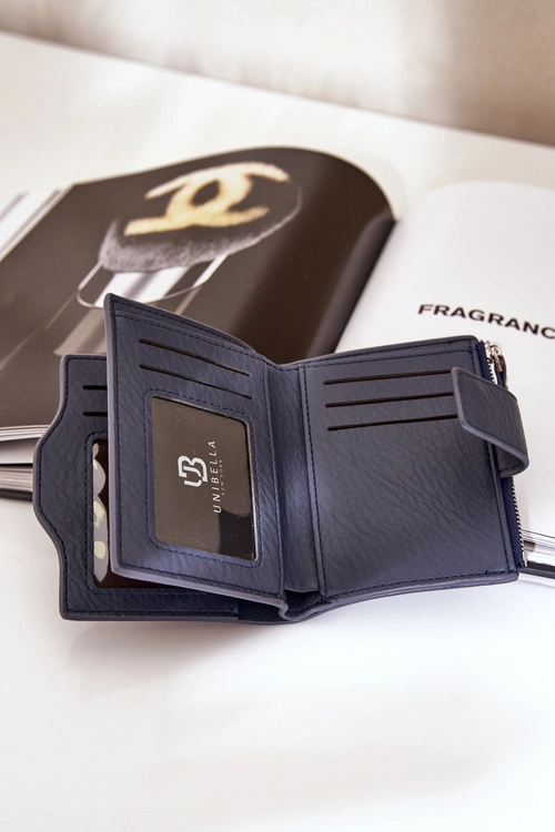 Portfel Damski Eko Skórzany Granatowy Jezorea