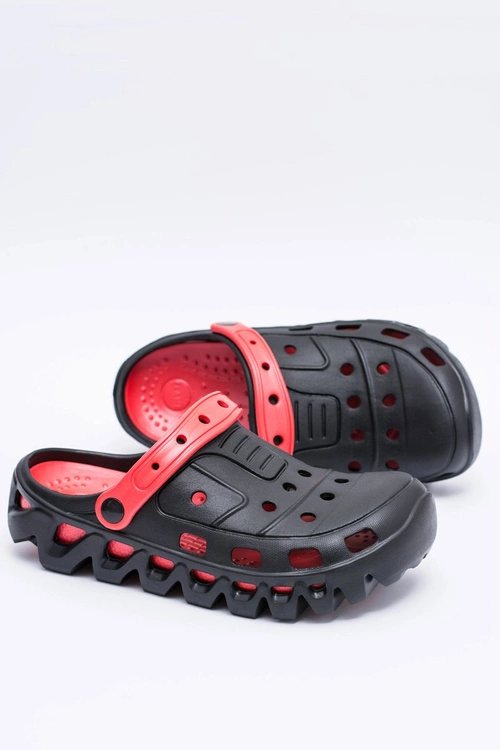 Czarne Męskie Ogrodowe Lekkie Klapki Kroksy Eva