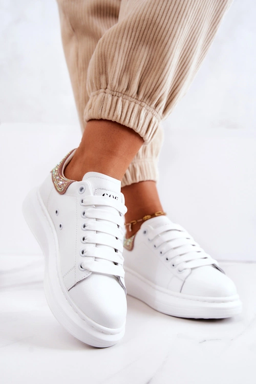 Damskie Buty Sportowe GOE JJ2N4051 Biało-Różowe