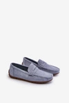 Męskie Zamszowe Mokasyny Niebieskie Wesley