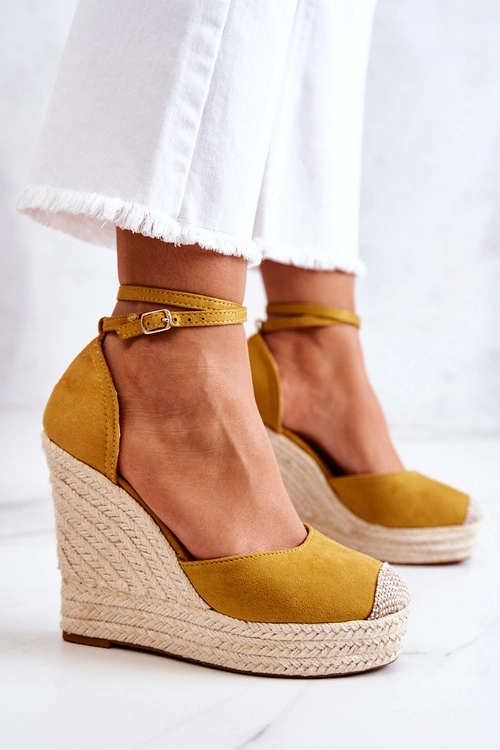 Espadryle Na Koturnie Żółte Nemeira