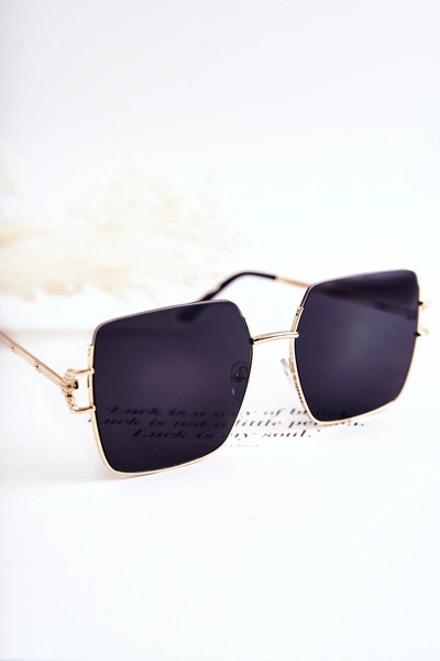 Duże Okulary Przeciwsłoneczne V160020 Czarno-Złote