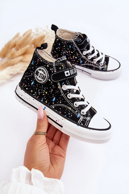 Dziecięce Wzorzyste Trampki Big Star LL374050 Czarne