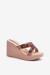 Klapki Damskie Na Koturnie 83520 Ipanema High Fashion Slide Fem Beżowe