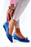 Skórzane Czółenka Na Koturnie Monnari 0590-M12 Niebieskie