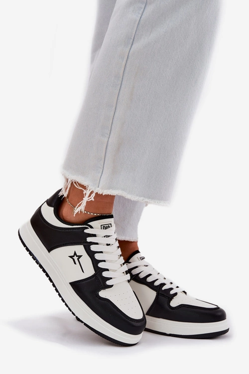 Sneakersy Damskie Big Star RR274A240 HI-POLY SYSTEM Biało-Czarne