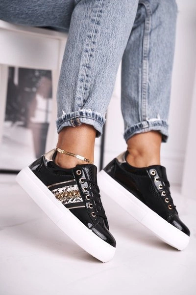Sportowe Damskie Buty Czarne Rylee