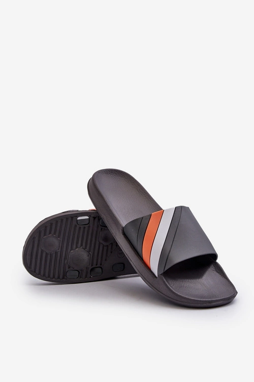 Klasyczne Lekkie Klapki Męskie Szare Bemostom