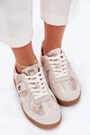 Sneakersy Damskie Daniel Lopez Just Dare SS2D4032 Zwierzęcy Wzór Beżowe