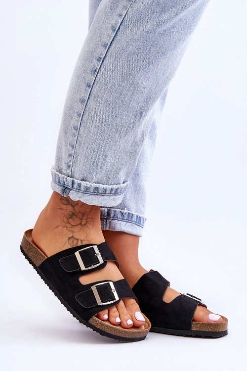 Damskie Klapki Wsuwane Czarne Destino